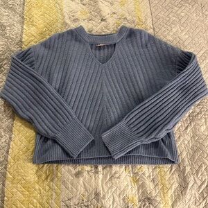 light blue sweater!